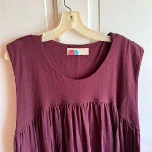 Free People Beach Burgandy high low dress